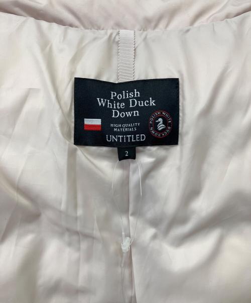 UNTITLED（アンタイトル）UNTITLED (アンタイトル) ダウンコート ライトピンク サイズ:02/M 未使用品の古着・服飾アイテム