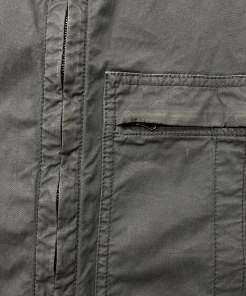 STONE ISLAND（ストーンアイランド）STONE ISLAND (ストーンアイランド) Zip-up cotton overshirt グレー サイズ:Lの古着・服飾アイテム