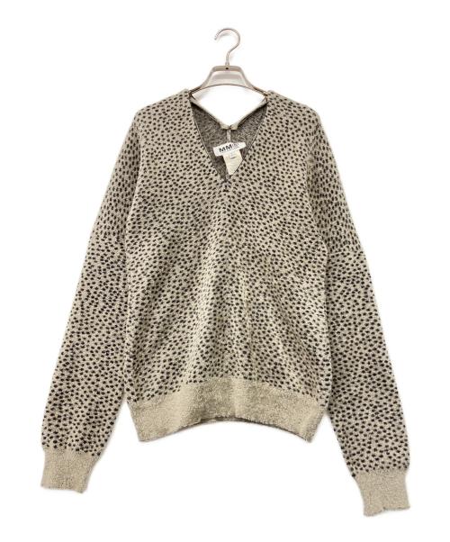 MM6 Maison Margiela（エムエムシックスメゾンマルジェラ）MM6 Maison Margiela (エムエムシックスメゾンマルジェラ) ハーフジップレオパードパイルスウェット ベージュ サイズ:XLの古着・服飾アイテム