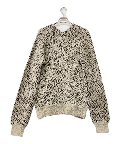 MM6 Maison Margiela（エムエムシックスメゾンマルジェラ）MM6 Maison Margiela (エムエムシックスメゾンマルジェラ) ハーフジップレオパードパイルスウェット ベージュ サイズ:XLの古着・服飾アイテム