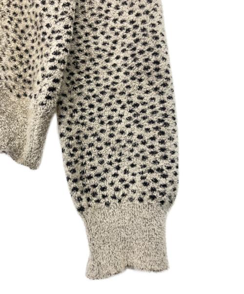 MM6 Maison Margiela（エムエムシックスメゾンマルジェラ）MM6 Maison Margiela (エムエムシックスメゾンマルジェラ) ハーフジップレオパードパイルスウェット ベージュ サイズ:XLの古着・服飾アイテム
