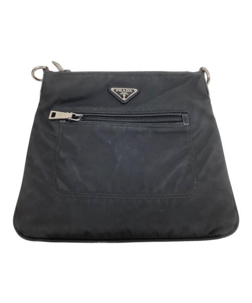 PRADA（プラダ）PRADA (プラダ) ナイロンショルダーバッグ ブラックの古着・服飾アイテム