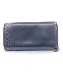 GUCCI（グッチ）の古着「ラウンドファスナー長財布」｜ブラック