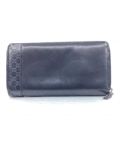 中古・古着通販】GUCCI (グッチ) ラウンドファスナー長財布 ブラック