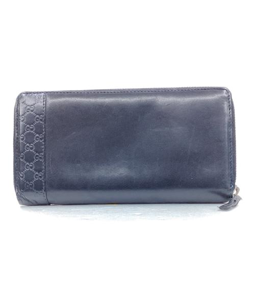 GUCCI（グッチ）GUCCI (グッチ) ラウンドファスナー長財布 ブラックの古着・服飾アイテム