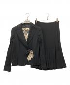 MaxMaraマックスマーラ）の古着「90's セットアップスーツ（裏地ドット）」｜ブラック