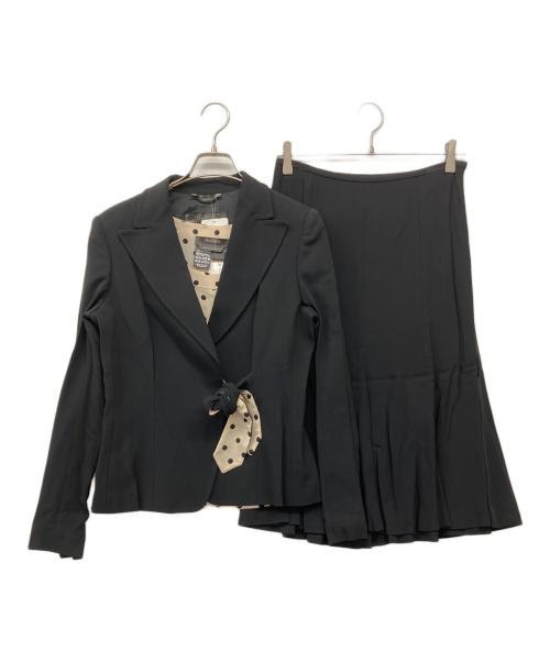 MaxMara（マックスマーラ）MaxMara (マックスマーラ) 90's セットアップスーツ（裏地ドット） ブラック サイズ:40の古着・服飾アイテム