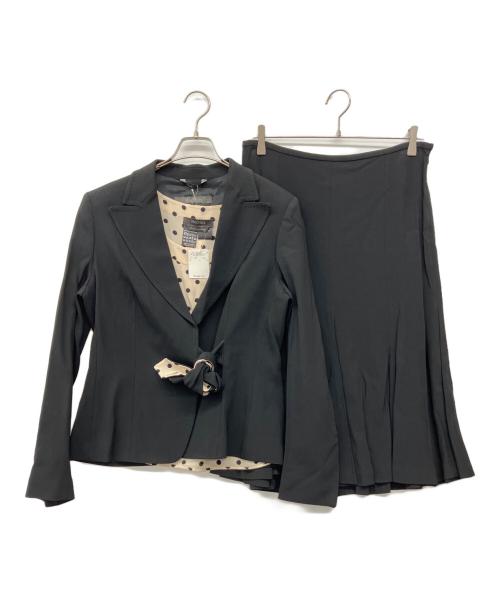 MaxMara（マックスマーラ）MaxMara (マックスマーラ) 90's セットアップスーツ（裏地ドット） ブラック サイズ:44の古着・服飾アイテム