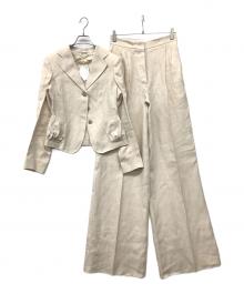 MaxMara（マックスマーラ）の古着「90's リネンセットアップスーツ」｜ベージュ