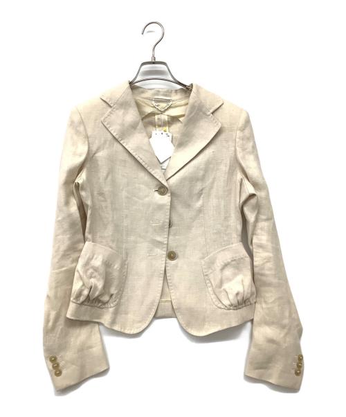 MaxMara（マックスマーラ）MaxMara (マックスマーラ) 90's リネンセットアップスーツ ベージュ サイズ:42（ML)の古着・服飾アイテム