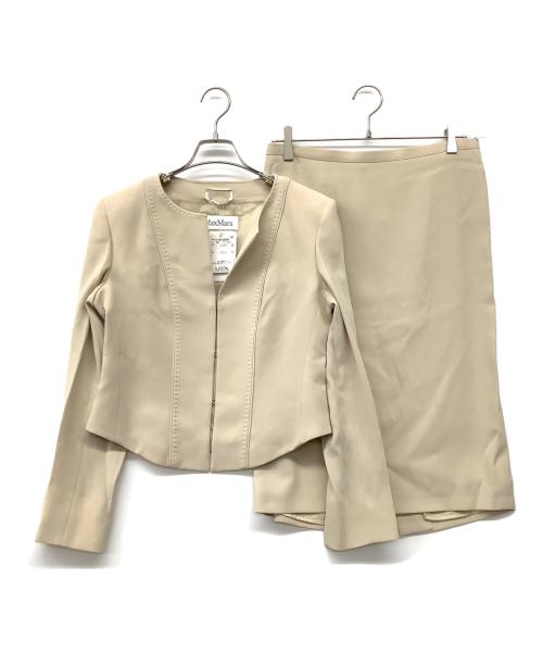 MaxMara（マックスマーラ）MaxMara (マックスマーラ) 90's セットアップスーツ ベージュ サイズ:42（ML)の古着・服飾アイテム