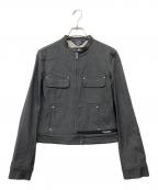 'S Max Maraエスマックスマーラ）の古着「スタンドカラーデニムジャケット」｜グレー