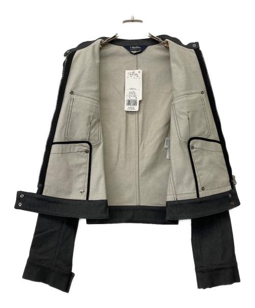 'S Max Mara（エスマックスマーラ）'S Max Mara (エスマックスマーラ) スタンドカラーデニムジャケット グレー サイズ:38の古着・服飾アイテム