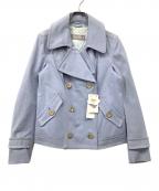 MaxMaraマックスマーラ）の古着「ダブルショートコート」｜スカイブルー