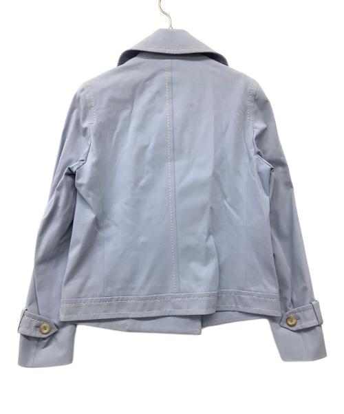 MaxMara（マックスマーラ）MaxMara (マックスマーラ) ダブルショートコート スカイブルー サイズ:44の古着・服飾アイテム