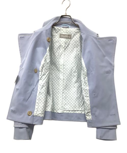 MaxMara（マックスマーラ）MaxMara (マックスマーラ) ダブルショートコート スカイブルー サイズ:44の古着・服飾アイテム