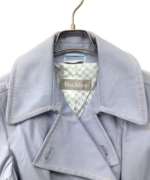 MaxMara（マックスマーラ）MaxMara (マックスマーラ) ダブルショートコート スカイブルー サイズ:44の古着・服飾アイテム
