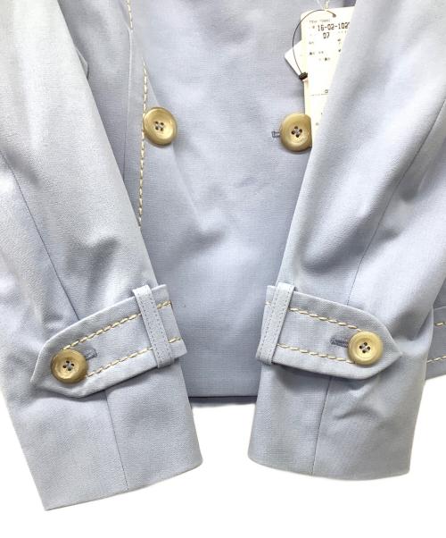 MaxMara（マックスマーラ）MaxMara (マックスマーラ) ダブルショートコート スカイブルー サイズ:44の古着・服飾アイテム