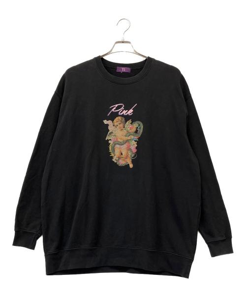 TAKESHI KOSAKA by Y's Pink Label（タケシコウサカ バイ ワイズピンクレーベル）TAKESHI KOSAKA by Y's Pink Label (タケシコウサカ バイ ワイズピンクレーベル) プリントスウェット ブラック サイズ:2の古着・服飾アイテム