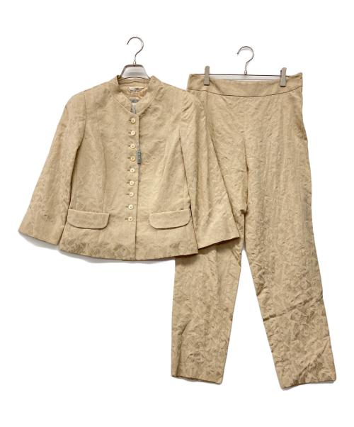 MaxMara（マックスマーラ）MaxMara (マックスマーラ) 90'sパンツスーツ ベージュ サイズ:42 未使用品の古着・服飾アイテム