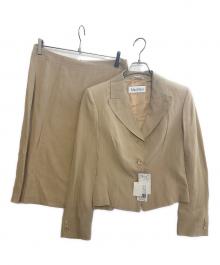 MaxMara（マックスマーラ）の古着「90'sリネン/シルクスカートスーツ」｜ベージュ