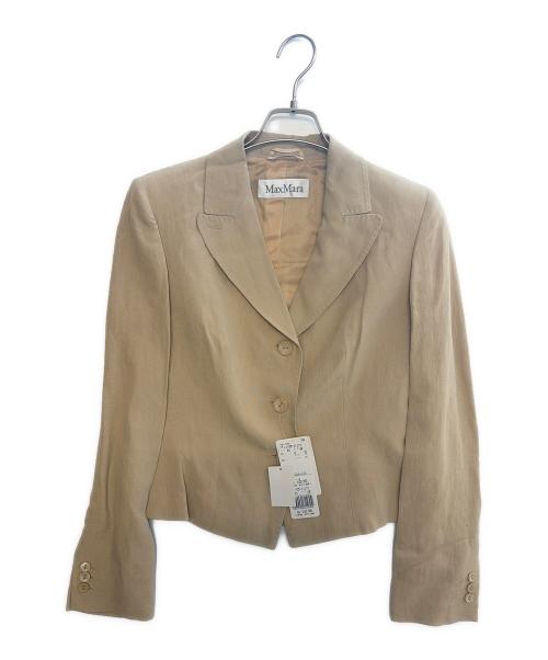 MaxMara（マックスマーラ）MaxMara (マックスマーラ) 90'sリネン/シルクスカートスーツ ベージュ サイズ:42の古着・服飾アイテム