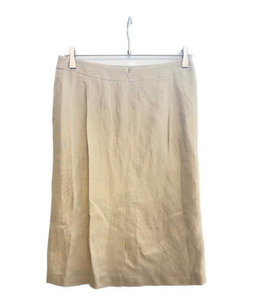 MaxMara（マックスマーラ）MaxMara (マックスマーラ) 90'sリネン/シルクスカートスーツ ベージュ サイズ:42の古着・服飾アイテム