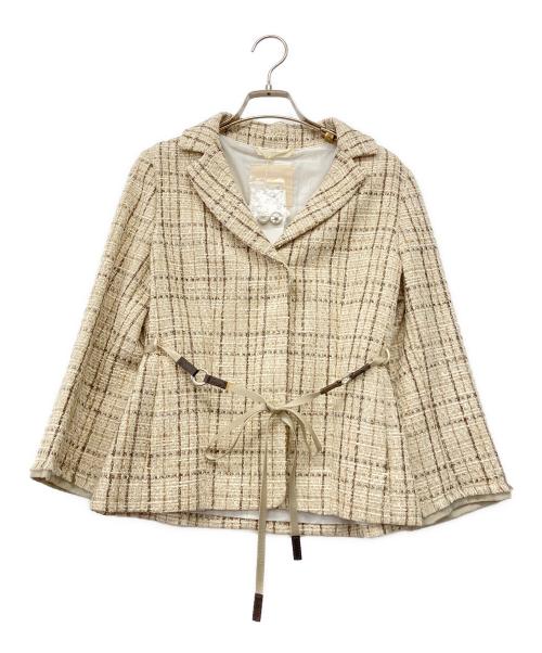 'S Max Mara（エスマックスマーラ）'S Max Mara (エスマックスマーラ) 90'sスカートスーツ ベージュ サイズ:38 未使用品の古着・服飾アイテム