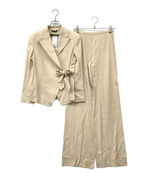 MaxMara（マックスマーラ）MaxMara (マックスマーラ) 90'sパンツスーツ ベージュ サイズ:38の古着・服飾アイテム