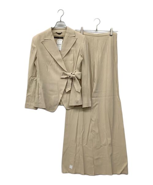 MaxMara（マックスマーラ）MaxMara (マックスマーラ) 90'sパンツスーツ ベージュ サイズ:40の古着・服飾アイテム