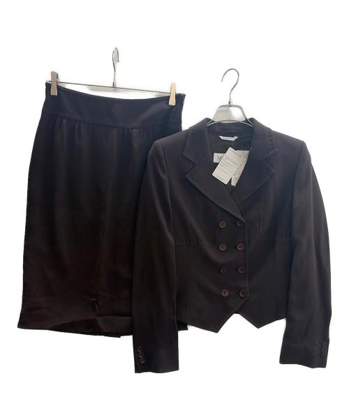 MaxMara（マックスマーラ）MaxMara (マックスマーラ) 90'sスカートスーツ ブラウン サイズ:42の古着・服飾アイテム