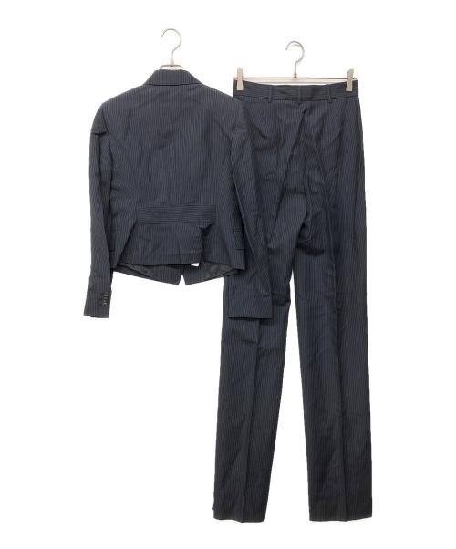 MaxMara（マックスマーラ）MaxMara (マックスマーラ) 90'sリネンウールパンツスーツ ネイビー サイズ:40の古着・服飾アイテム