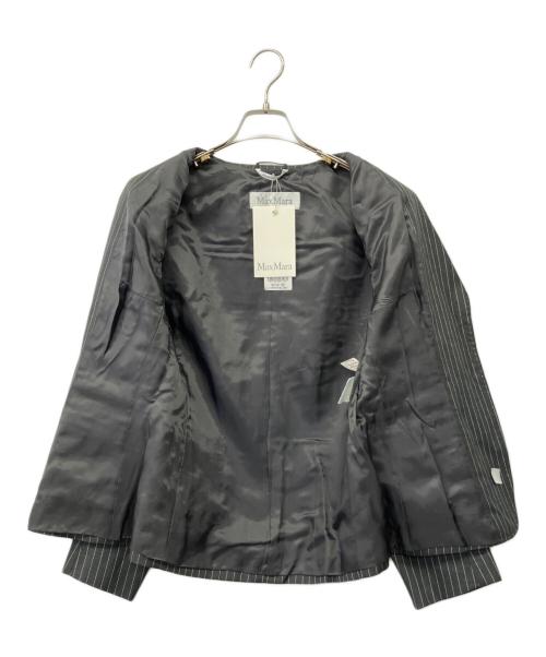 MaxMara（マックスマーラ）MaxMara (マックスマーラ) 90'sリネン/シルクスカートスーツ グレー サイズ:42（ML) 未使用品の古着・服飾アイテム