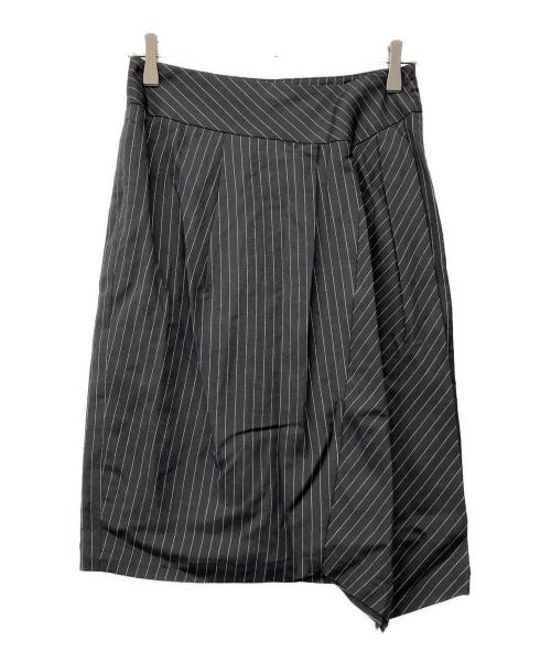 MaxMara（マックスマーラ）MaxMara (マックスマーラ) 90'sリネン/シルクスカートスーツ グレー サイズ:42（ML) 未使用品の古着・服飾アイテム