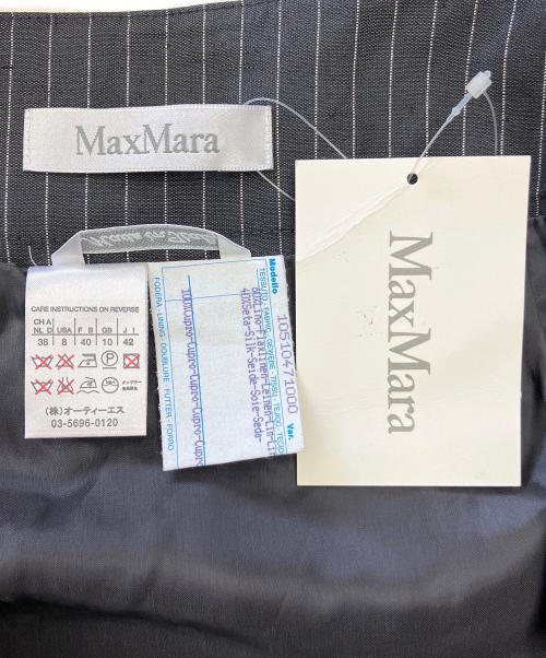 MaxMara（マックスマーラ）MaxMara (マックスマーラ) 90'sリネン/シルクスカートスーツ グレー サイズ:42（ML) 未使用品の古着・服飾アイテム