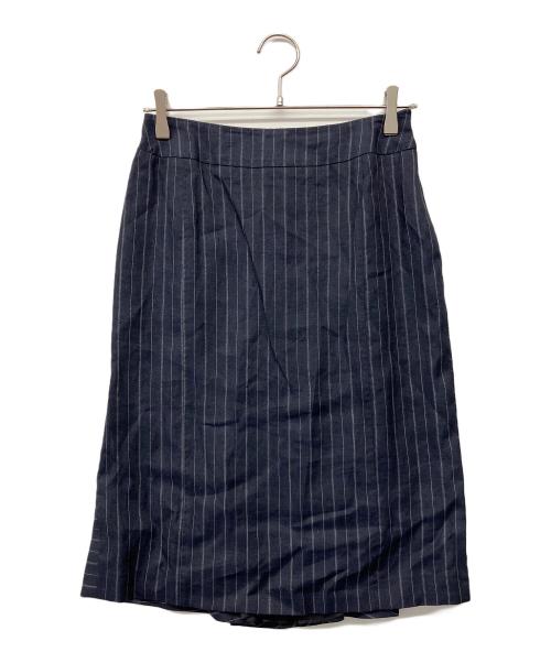 MaxMara（マックスマーラ）MaxMara (マックスマーラ) 90'sリネンスカートスーツ ネイビー サイズ:42の古着・服飾アイテム