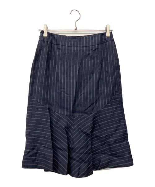 MaxMara（マックスマーラ）MaxMara (マックスマーラ) 90'sリネンスカートスーツ ネイビー サイズ:42の古着・服飾アイテム