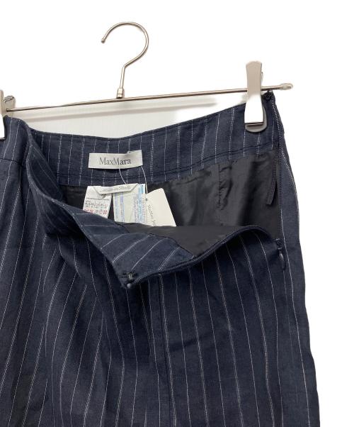 MaxMara（マックスマーラ）MaxMara (マックスマーラ) 90'sリネンスカートスーツ ネイビー サイズ:42の古着・服飾アイテム