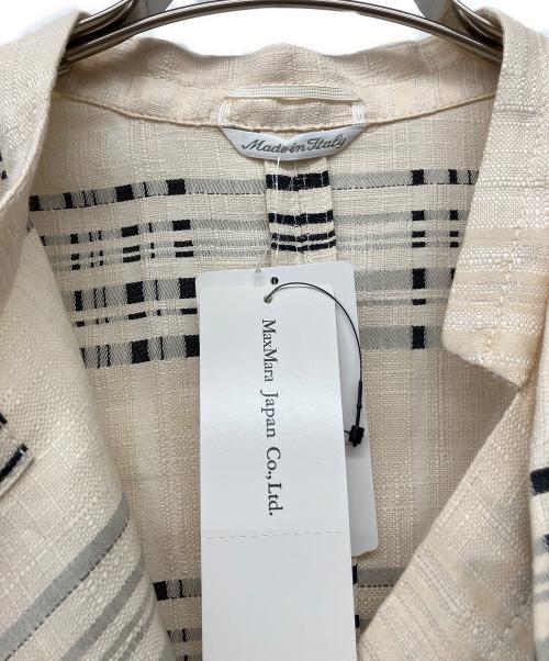 MaxMara（マックスマーラ）MaxMara (マックスマーラ) 90'sコットンリネンスカートスーツ アイボリー サイズ:40 未使用品の古着・服飾アイテム