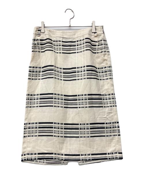 MaxMara（マックスマーラ）MaxMara (マックスマーラ) 90'sコットンリネンスカートスーツ アイボリー サイズ:40 未使用品の古着・服飾アイテム