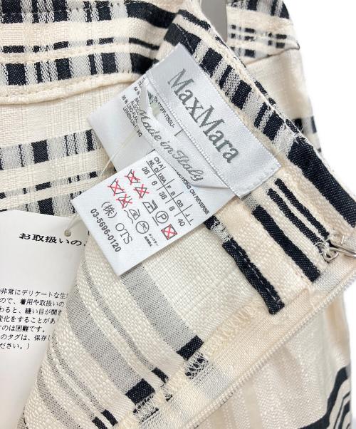 MaxMara（マックスマーラ）MaxMara (マックスマーラ) 90'sコットンリネンスカートスーツ アイボリー サイズ:40 未使用品の古着・服飾アイテム
