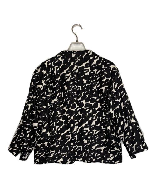 MaxMara（マックスマーラ）MaxMara (マックスマーラ) MaxMara マックスマーラ 90年代 白タグ OTS期 モノトーン 総柄 スカートセットアップ スーツ リネン100 ブラック サイズ:38 未使用品の古着・服飾アイテム