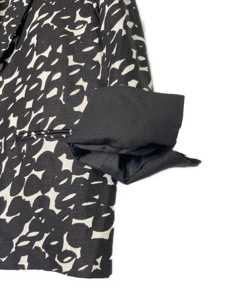 MaxMara（マックスマーラ）MaxMara (マックスマーラ) MaxMara マックスマーラ 90年代 白タグ OTS期 モノトーン 総柄 スカートセットアップ スーツ リネン100 ブラック サイズ:38 未使用品の古着・服飾アイテム