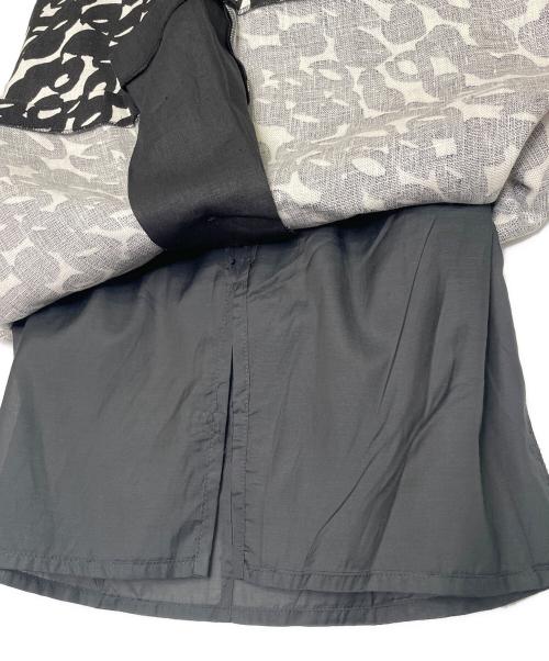 MaxMara（マックスマーラ）MaxMara (マックスマーラ) MaxMara マックスマーラ 90年代 白タグ OTS期 モノトーン 総柄 スカートセットアップ スーツ リネン100 ブラック サイズ:38 未使用品の古着・服飾アイテム