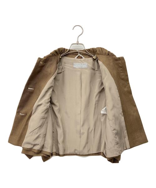 MaxMara（マックスマーラ）MaxMara (マックスマーラ) 90'sリネンブレンドスカートスーツ ブラウン サイズ:40の古着・服飾アイテム