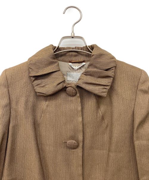 MaxMara（マックスマーラ）MaxMara (マックスマーラ) 90'sリネンブレンドスカートスーツ ブラウン サイズ:40の古着・服飾アイテム