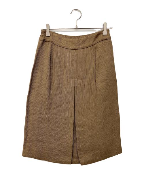 MaxMara（マックスマーラ）MaxMara (マックスマーラ) 90'sリネンブレンドスカートスーツ ブラウン サイズ:40の古着・服飾アイテム