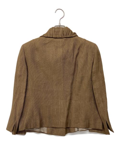 MaxMara（マックスマーラ）MaxMara (マックスマーラ) 90'sリネンブレンドスカートスーツ ブラウン サイズ:42の古着・服飾アイテム