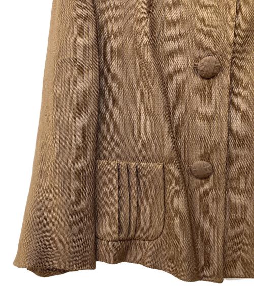 MaxMara（マックスマーラ）MaxMara (マックスマーラ) 90'sリネンブレンドスカートスーツ ブラウン サイズ:42の古着・服飾アイテム