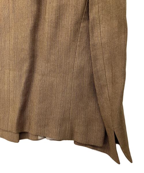 MaxMara（マックスマーラ）MaxMara (マックスマーラ) 90'sリネンブレンドスカートスーツ ブラウン サイズ:42の古着・服飾アイテム
